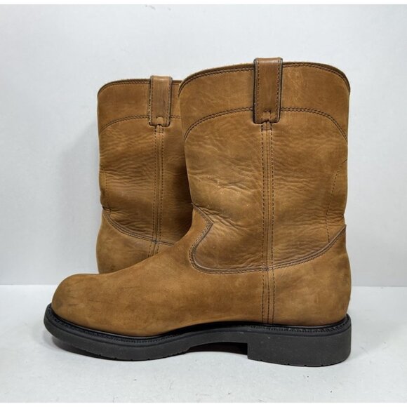 Justin Boots Gore Tex 6604 Original Work Boot Mens 14 D Conductor Brown Farm - Picture 5 of 10